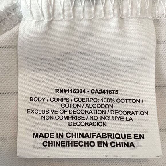 Converse striped gray and white baseball pocket t-shirt- Size XS UNISEX - Picture 8 of 8